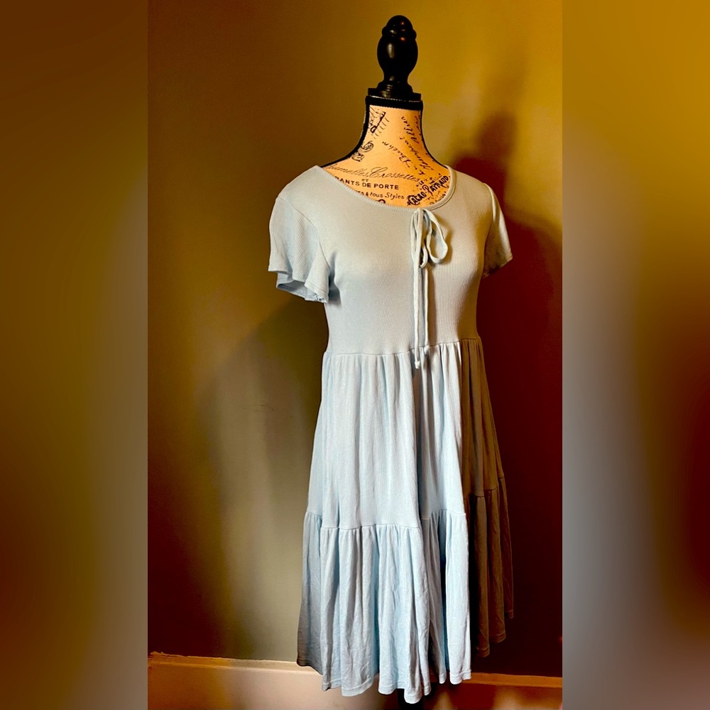 See you Monday baby blue dress